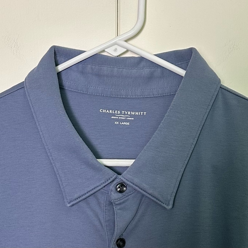 Charles Tyrwhitt Smart Polo - Steel Blue - XXL - Picture 4 of 5